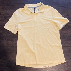 Lululemon Athletica Pale Yellow Mens Short sleeve polo